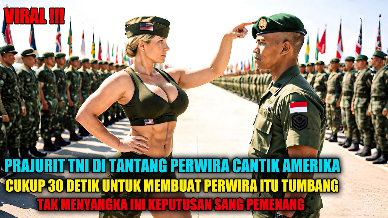 Kalau kamu bisa kalahkan aku, aku rela jadi istrimu, Perwira cantik tantang prajurit TNI indonesia