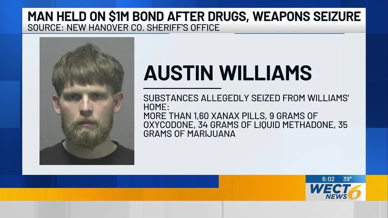 Wilmington man held on $1M bond after deputies seize over 1,600 pills ...