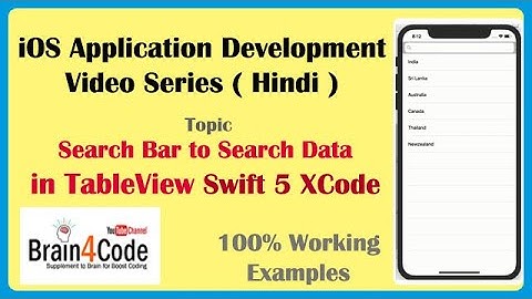 Create Search Bar To Search Data in TableView with Swift 5 XCode | Hindi | Easy Way To Filter Data.