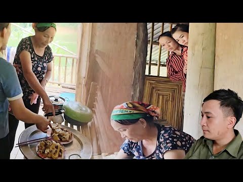 The policeman's mother cooked her children a delicious meal and then hurried home.