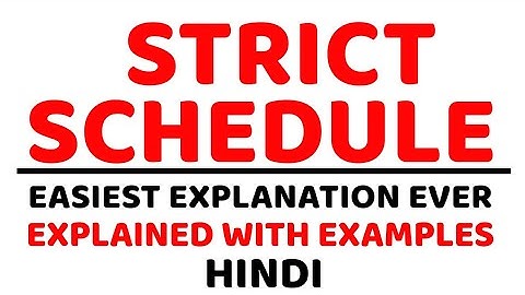 Strict Schedule ll DBMS ll Explained with Examples in Hindi