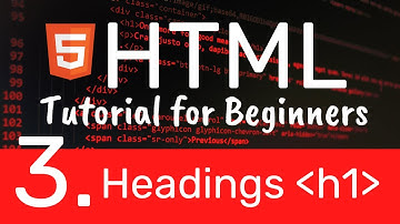 HTML tutorial for beginners - Headings - H1, H2, H3, H4, H5, H6 tags