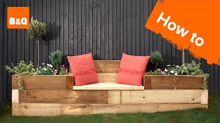 How to build a raised flower bed with seating