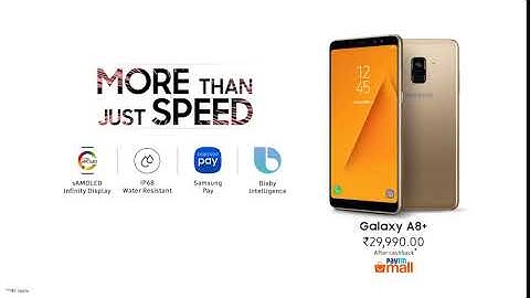 Samsung Galaxy A8+ More Than Just Speed with the sleek glass | Samsung Smart Cafe