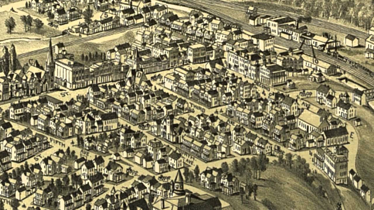 Irwin Pennsylvania 1897 Panoramic Bird's Eye View Map 7041 YouTube