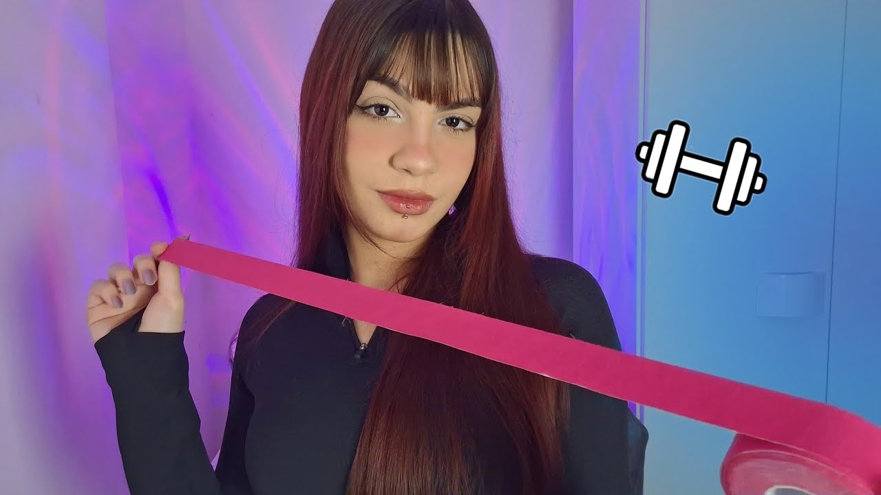 ASMR - Avaliação física relaxante ✨ Instrutora de academia tira suas medidas