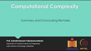 mod12lec63 - Summary and Concluding Remarks