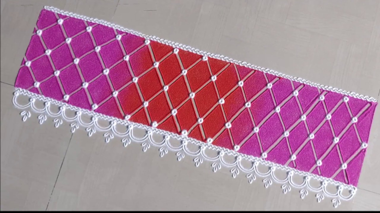 Rular Rangoli Very beautiful border rangoli using ruler technique from Sonali's ...