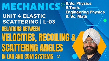 Collisions L-3 | Relations between velocities, scattering & recoiling angles in COM and LAB systems