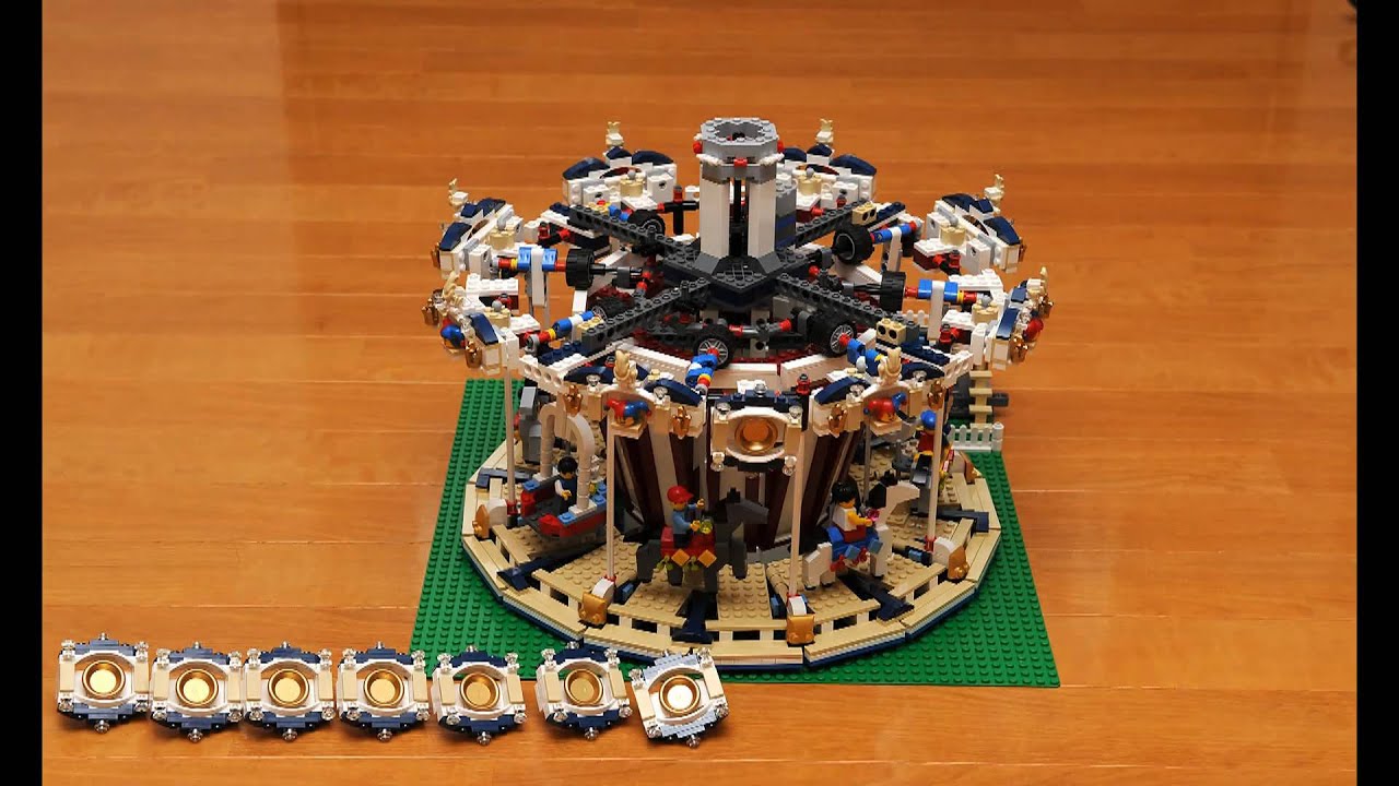 LEGO レゴ メリーゴーランド 建築 Grand Carousel build Stop Motion