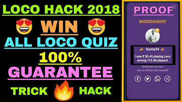 WIN LOCO QUIZ 100% GUARANTEED WITH PROOF🔥🔥BEST EVER TRICK || EARN PAYTM CASH | LOCO LADOO DAILY |