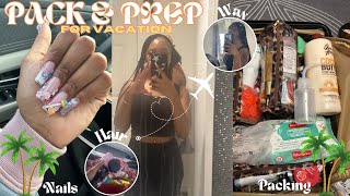 VLOGMAS WEEK 2: PREP+PACK WITH ME FOR 21ST BIRTHDAY VACAY!! NAILS, LASHES, HAIR & MORE