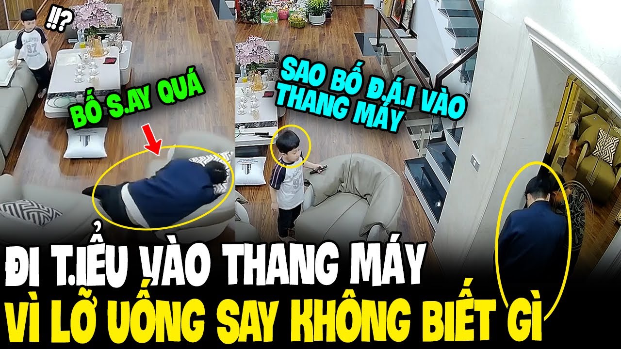 Nhầm Thang máy là W.C, người bố Sa.y Rựu đi tiểu ngay THANG MÁY | Tin 3 Phút