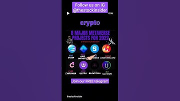 Metaverse Projects #Metaverse #meta #CRYPTO #MANA #sand #cryptosignals #NFTs #defi