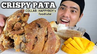 CRISPY PATA MUKBANG  PUTOK BATOK FILIPINO FOOD | MUKBANG PHILIPPINES | COLLAB W@HappyboysFoodtube
