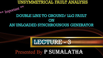DOUBLE LINE TO GROUND FAULT (OR) LLG FAULT ON AN UNLOADED SYNCHRONOUS GENERATOR