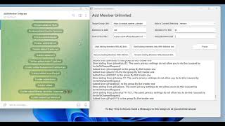 Add Member Telegram Unlimited Group To Group Software screenshot 1