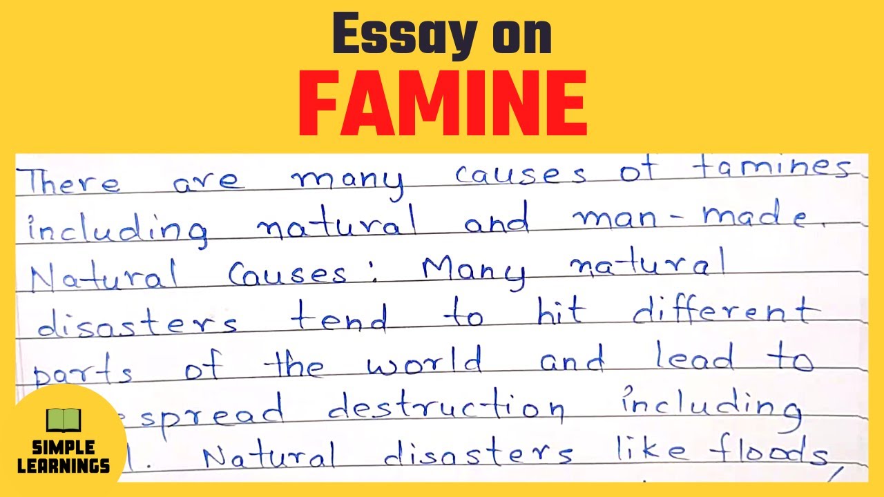 cause effect essay about famine