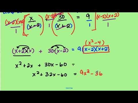 Coach Fred's Alg 2 ~ Solving Rational Equations by clearing fractions ...