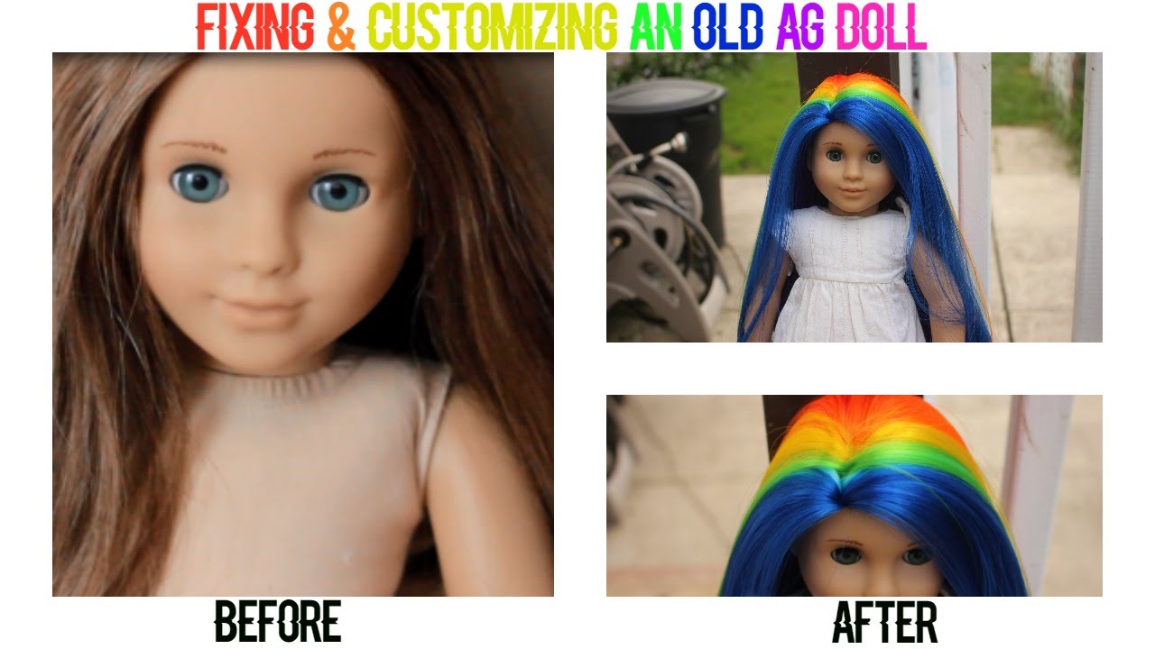 FIXING CUSTOMIZING AN OLD AG DOLL YouTube