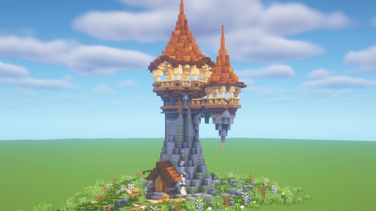 Minecraft | How to Build a Fantasy Medieval Tower (Tutorial) - YouTube