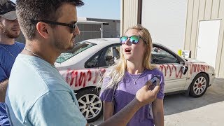 Destroying My Girlfriend's Car and Surprising Her With a New One!