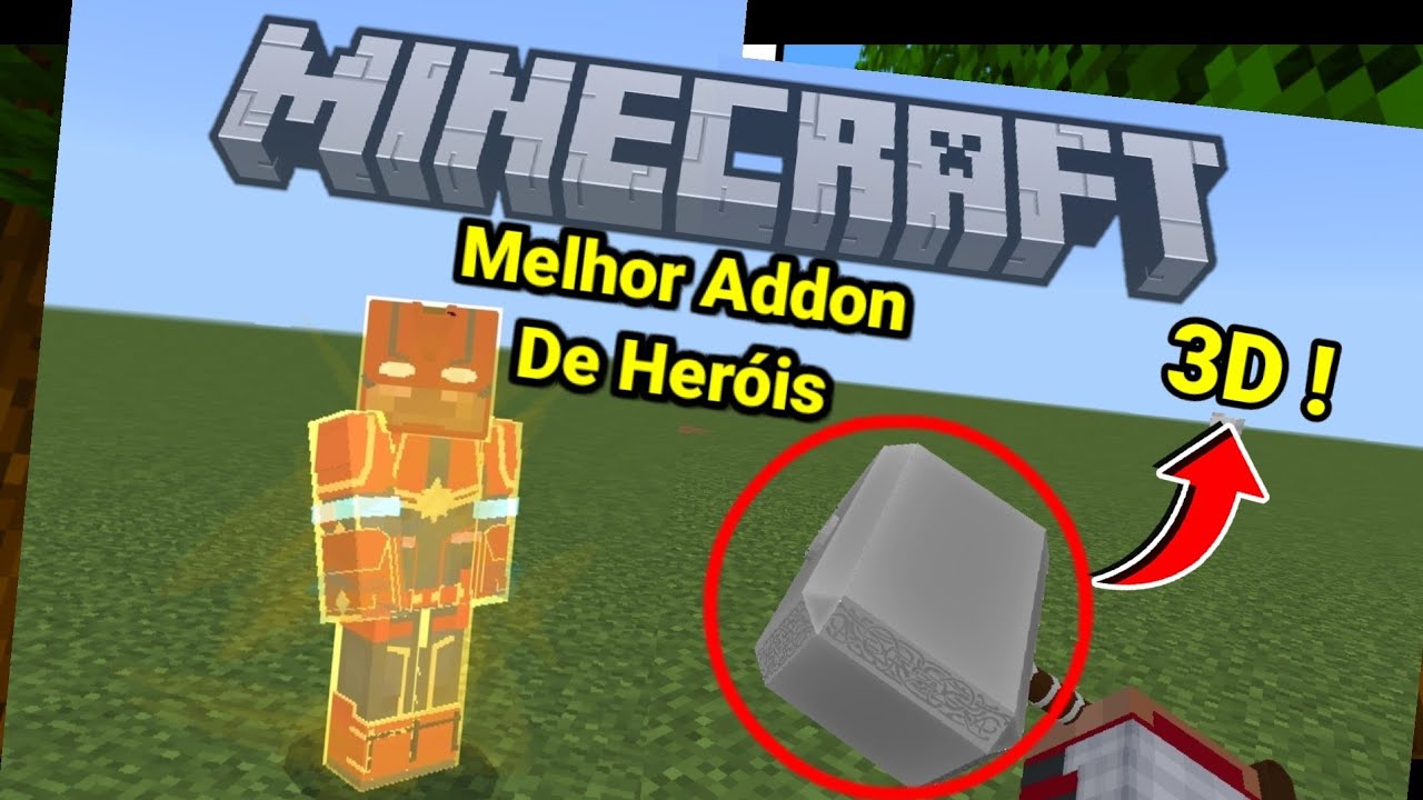 Melhor Addon De Heróis Para o Minecraft PE !!! - YouTube