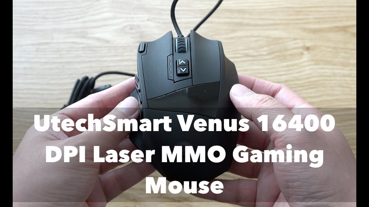UtechSmart Venus 16400 DPI HighPrecision Laser MMO Gaming Mouse Unboxing & Features YouTube