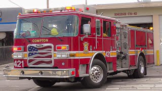Compton Fire Dept. Engine 42 Responding