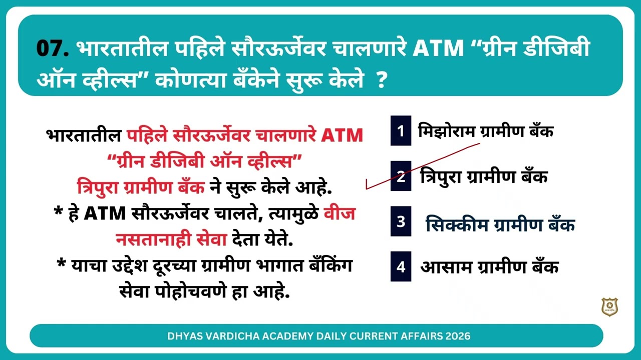 05 MARCH 2026@DHYASVARDICHA दररोज सकाळी 6.30am DAILY Current Affairs - Marathi | दैनिक चालू घडामोडी