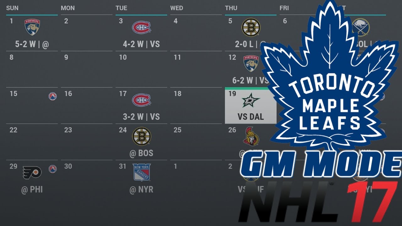 Season 2 Sim - NHL 17 - GM Mode Commentary - Toronto ep. 7