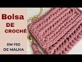 Bolsa de crochê em fio de malha