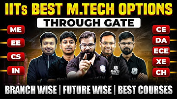 IITs Best Mtech Options Through GATE | Branch Wise | Future Wise | Best Courses