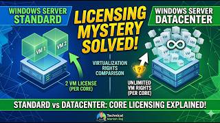 Windows Server licensing concept. (Standard &amp; Data center)