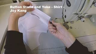 How to make button stand and Yoke for Shirt