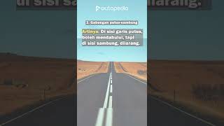 Meaning of Road Markings (Broken lines, continuous lines, etc.)
