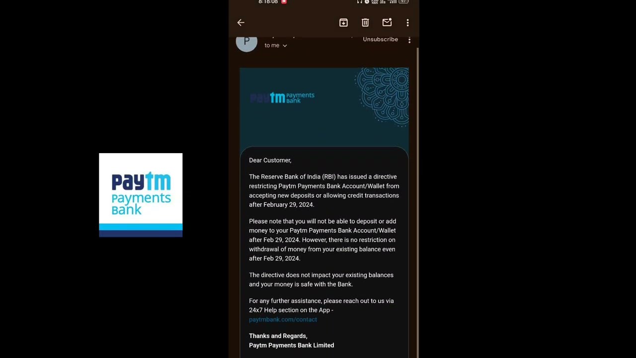 Paytm Payment Bank Ban Rbi News 2024 | Paytm RBI Ban News 2024 |Rbi Ban Paytm Payment Bank News 2024