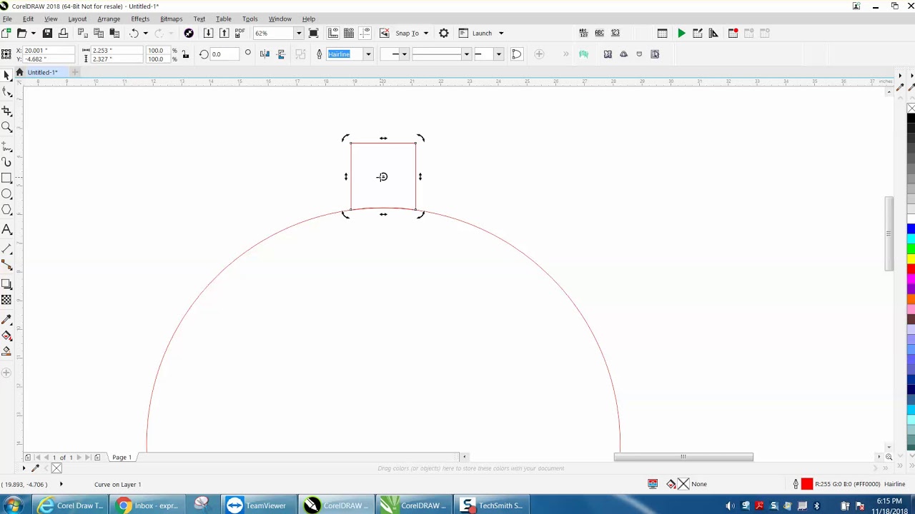 Corel Draw Tips & Tricks A square around a Circle - YouTube