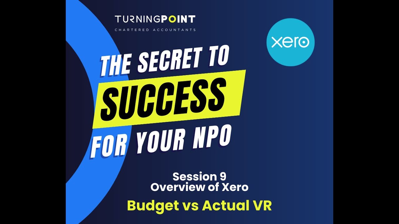 How to Create a Budget vs Actual Variance Report in Xero | NPO Reporting (South Africa)