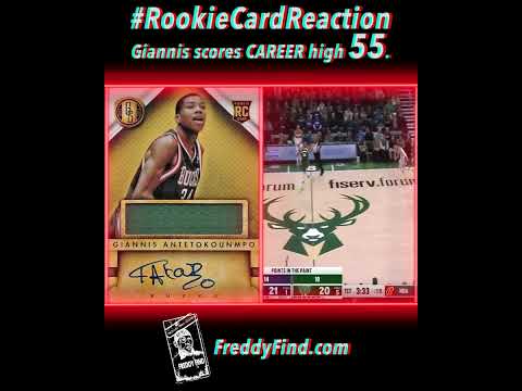 Rookie Card Reaction - @GiannisAntetokounmpo leads @bucks with CAREER high 55 points.