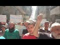 خطوة مظاهرة في حي السكري بمدينة حلب طالبت الثوار بتوحيد الصفوف 