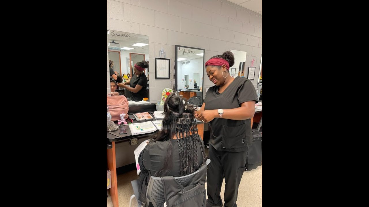 JUST ANOTHER DAY IN THE LIFE OF A COSMETOLOGY STUDENT. (haircutting