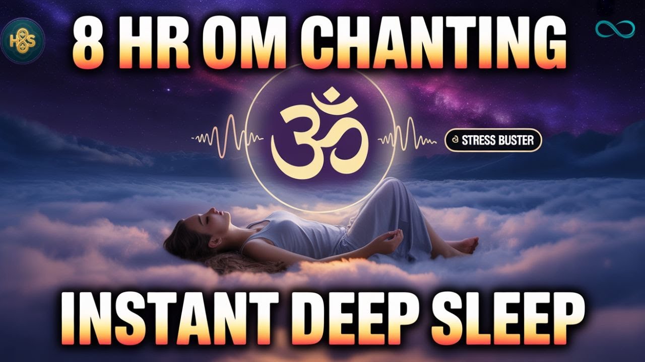 8-Hour OM Chanting 432Hz for INSTANT Deep Sleep | Anxiety & Stress Relief Miracle Mantra 🕉️