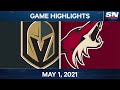 NHL Game Highlights | Golden Knights vs. Coyotes – May 1, 2021