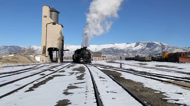 Nevada Northern #81 Freight Consist in the Snow