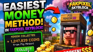 how to make unlimited money in fakepixel skyblock with this minion