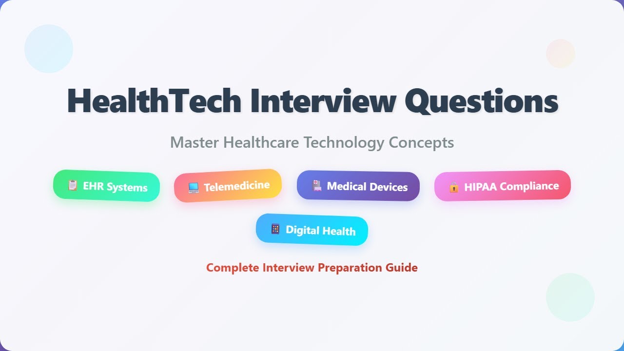 HealthTech Interview Questions: EHR, Telemedicine, Medical Devices ...
