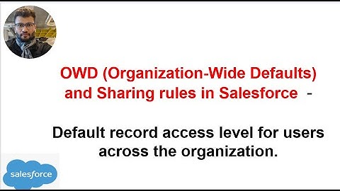 OWD (Organization-Wide Defaults) and sharing rules in Salesforce
