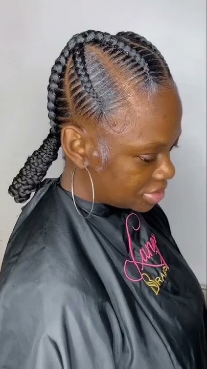  4 Criss cross Stitch Braids 💗#protectivestyles #braids #braidstyles # ...