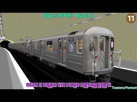 OpenBVE Wacky - R62A 11 Train via Paris Metro Line 11